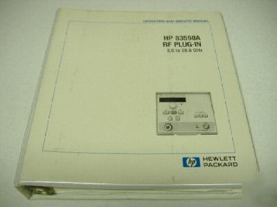 Hp 83590A rf plug-in 2.0-20.0 ghz ops./ service manual