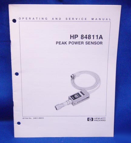 Hp 84811A peak power sensor op & service manual