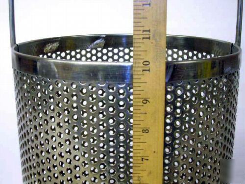 7 piece lot - stainless steel parts baskets