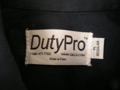 Dutypro l/s poly/cot trad style uniform shirt - navy