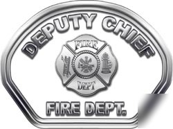 Fire helmet face decal 49 reflective deputy chief white