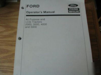 Ford 2000 3000 4000 5000 lcg tractors operators manual