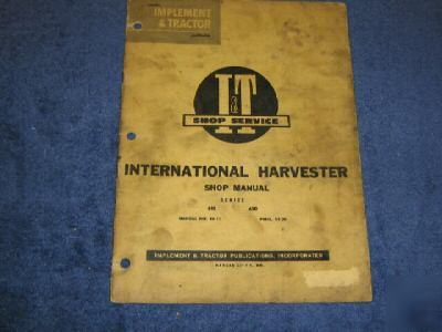 Ih shop manual series 600 & 650 i & t # ih - 11: 1958