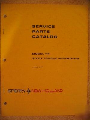 New holland 114 pivot tongue windrower parts manual