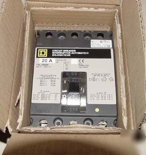 New square d circuit breaker FAL36020 in box