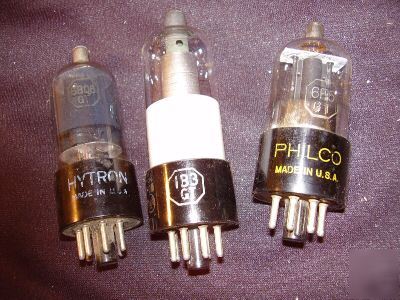 Radio tubes and accessories 6BQ6,1B3, 6F5 total of 3