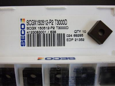 Secco indexabel inserts qty.(10) scgx 150512 P2 T3000D