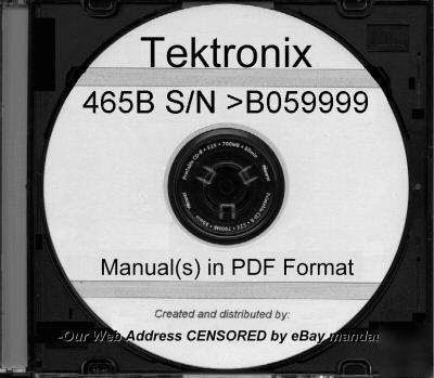 Tek 465B 465M service op manuals set (4)