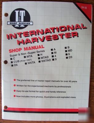 International harvester shop manual~super nonsuper~ih-8