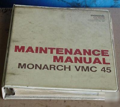 Monarch vertical machining center maintenance manual
