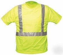Ansi osha class ii 2 safety tow t-shirt lime yellow l