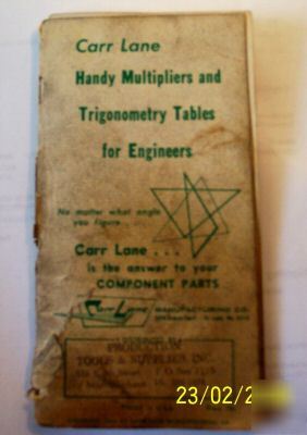 Carr lane book engineers multipliers trigonometry 1963