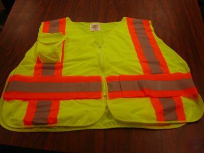 Mifflin valley high visibility vest, lime yellow, fire