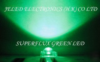 New 50X superflux green 5MM r/h led lamp 17,000MCD f/r