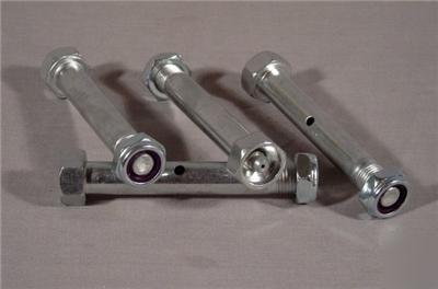 Set of 4 caster bolts w/ grease nipple 3-3/8 x 1/2 inch
