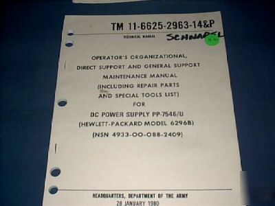 Tm 11-6625-2963-14&p tech manual for HP6296B