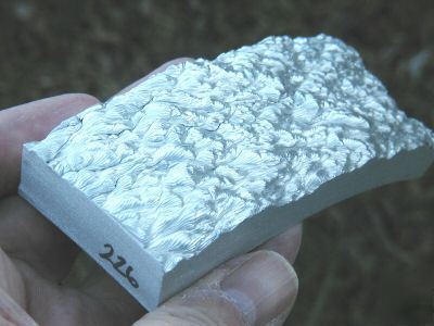 Ultrapure aluminum sample 99.9996% big 224 gms. 