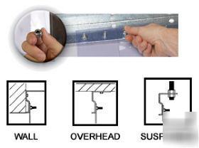 Vinyl strip door, mounting kit, plastic, industrial