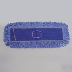 Unisan blue dust mop head - 3-ply blend - size 24 x 6.5