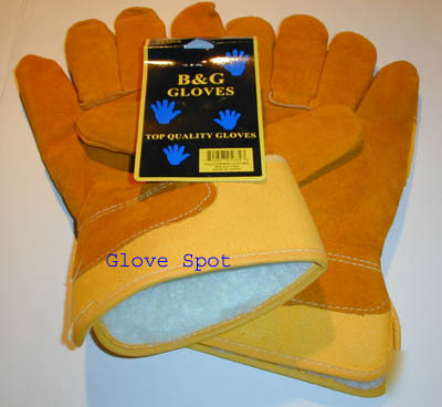 3 prs lined leather palm gloves blowout deal chore $30