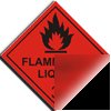 Flammable liquid 3 sign-ad..vinyl-100X100MM(ha-024-ab)