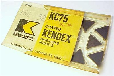 Lot of 10 kennametal carbide inserts tnu 322 / KC75
