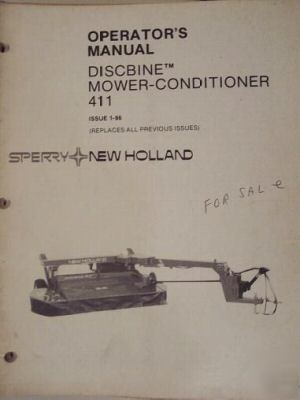 New holland 411 mower conditioner operator manual