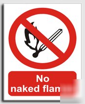 No naked flame sign-adh.vinyl-300X400MM(pr-011-am)