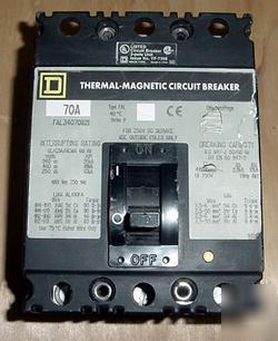 Square d FAL340701121 480V 70A circuit breaker