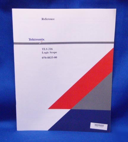 Tektronix tls 216 logic scope reference manual