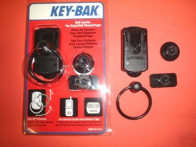  belt key holder & cell phone/pager holder- clip on