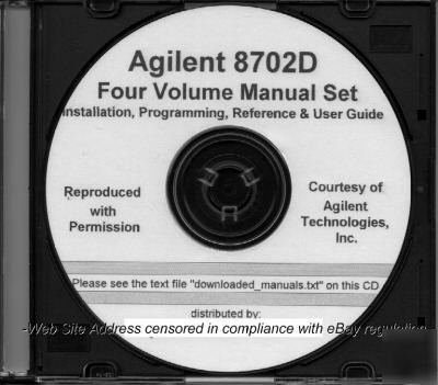 Agilent hp 8702D programmer's guide manual + three more