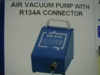 Air-vac a/c vacuum pump freon evacuation r-134A 