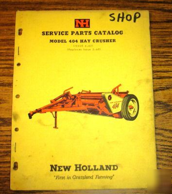 New holland 404 hay crusher parts catalog manual nh