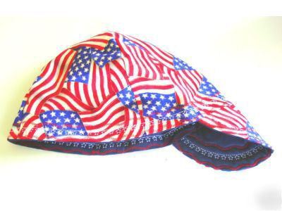 New usa flag print america welding hat 7 1/4 hats fiter