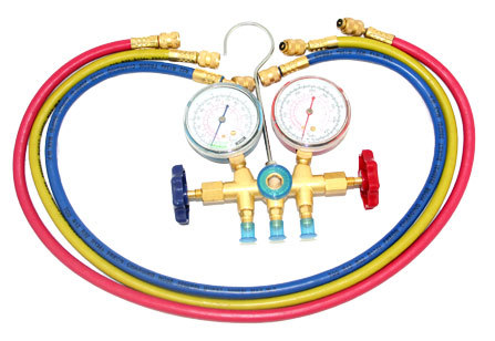 R134A brass diagnostic a/c manifold gauge kit