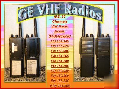 Used/ge-vhf/10CHAN.radio/portable/handheld/5WATT/emerg.