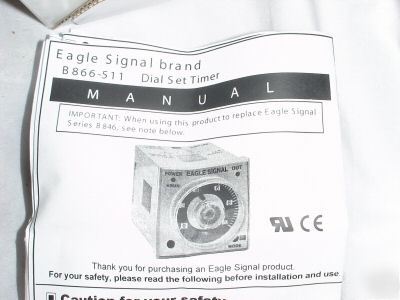 Danaher eagle signal model B866-511 dial set timer