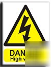 High voltage sign-adh.vinyl-200X250MM(wa-053-ae)