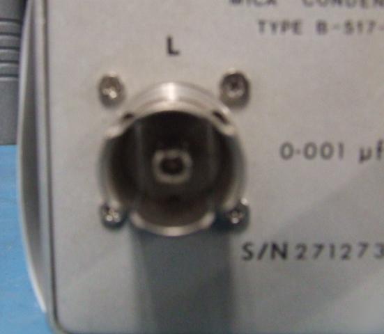 Muirhead mica condenser/CAPACITOR0.001UF b-517-a tested