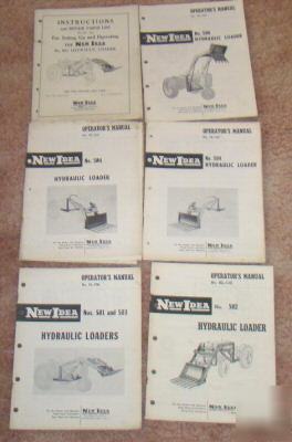 New lot of idea tractor loader manuals 501 to 506