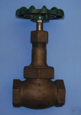 One-inch bronze globe valve