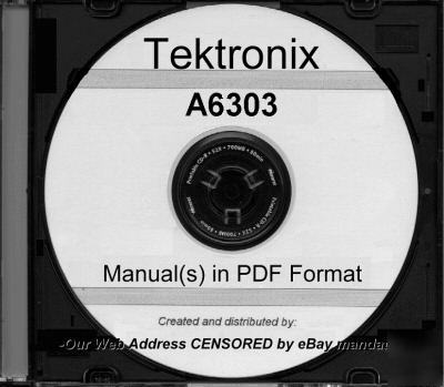 Tek tektronix A6303 instruction manual