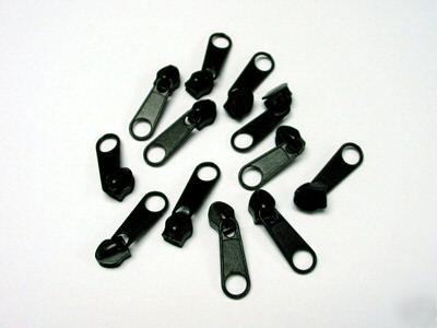 #3 nylon coil zipper sliders long-pull (580) black 100 