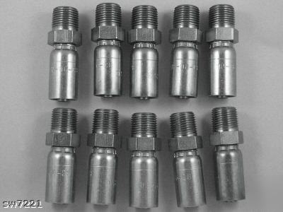 (10) mp-04-06 male pipe hydraulic hose ends/fittings