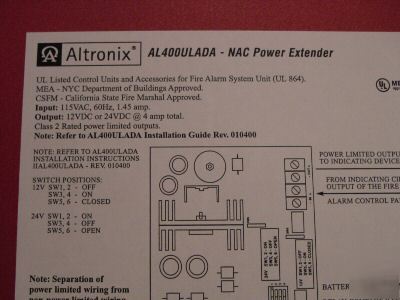 Altronix AL400ULADA nac power extender 12 or 24VDC@4A