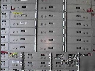 Bank safe deposit boxes 15 openings 3X10 gray bx locks
