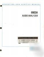 Hp 8903A audio analyzer op/service manual cd