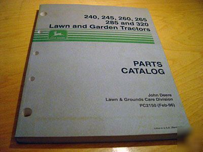 John deere 240 245 260 265 285 320 parts manual catalog