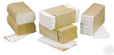 Natural singlefold paper towels - 268 towels per bundle